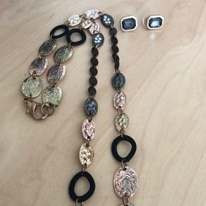 NECKLACE 19in Mixed Metal